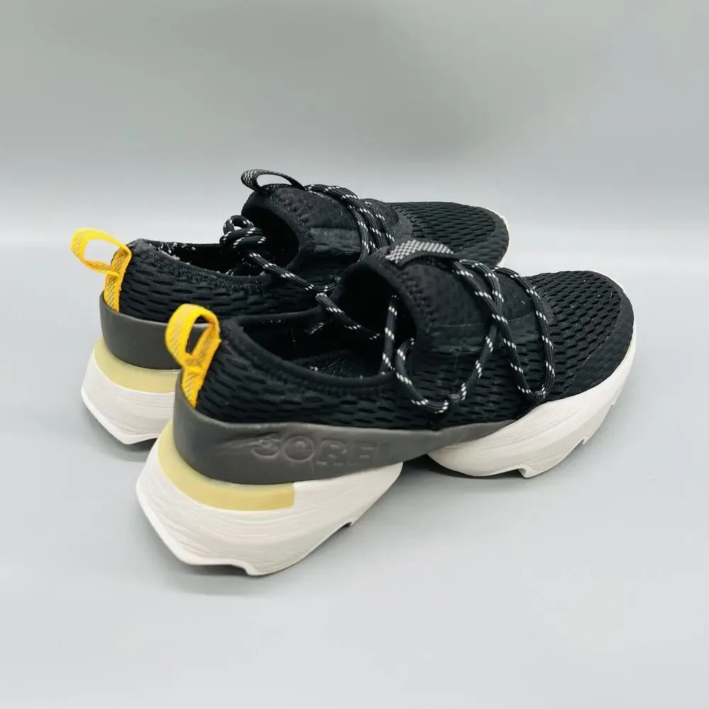 Sorel Shoes Womens 7 Black Mesh Kinetic Impact Lace Low Top Athletic Sneakers